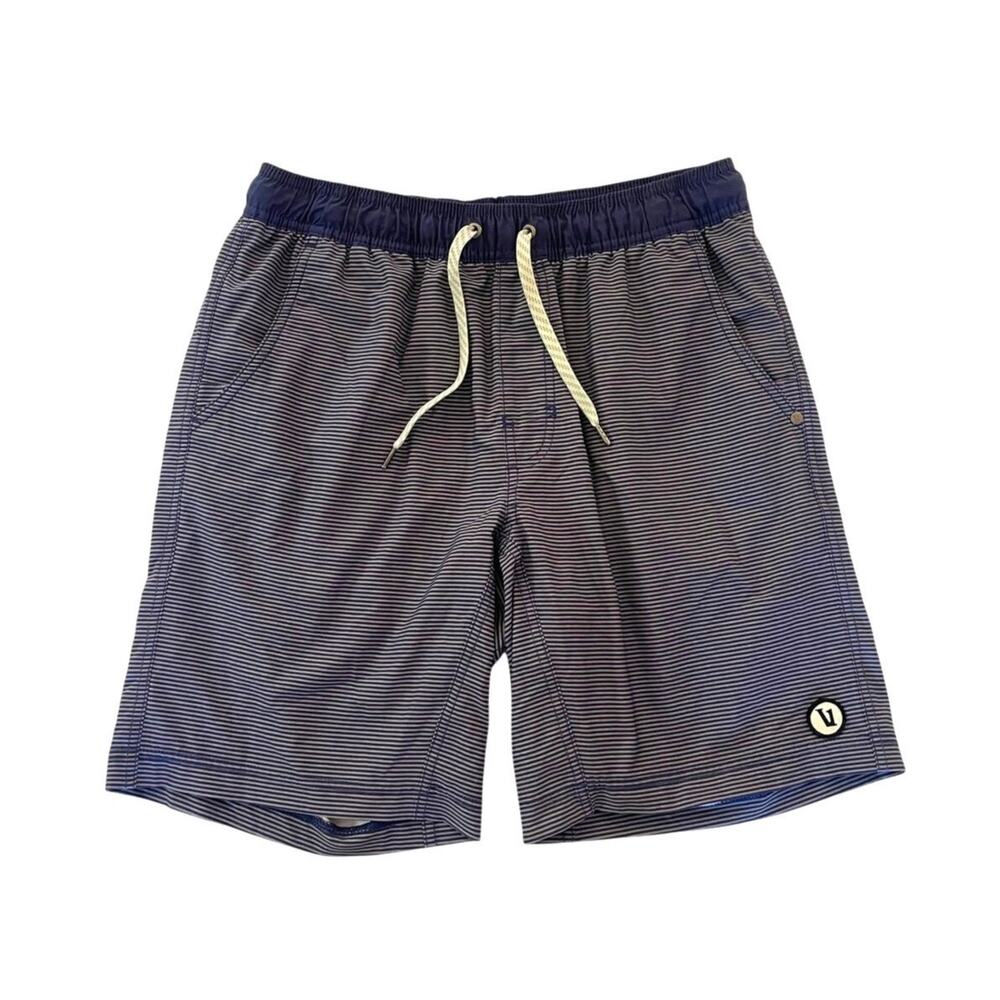 Vuori Striped Boardshorts Swim Trunks Lined Beach Surf Resort